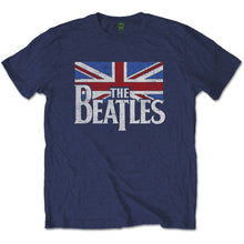 The Beatles Drop T Logo & Vintage Flag [T-Shirt]