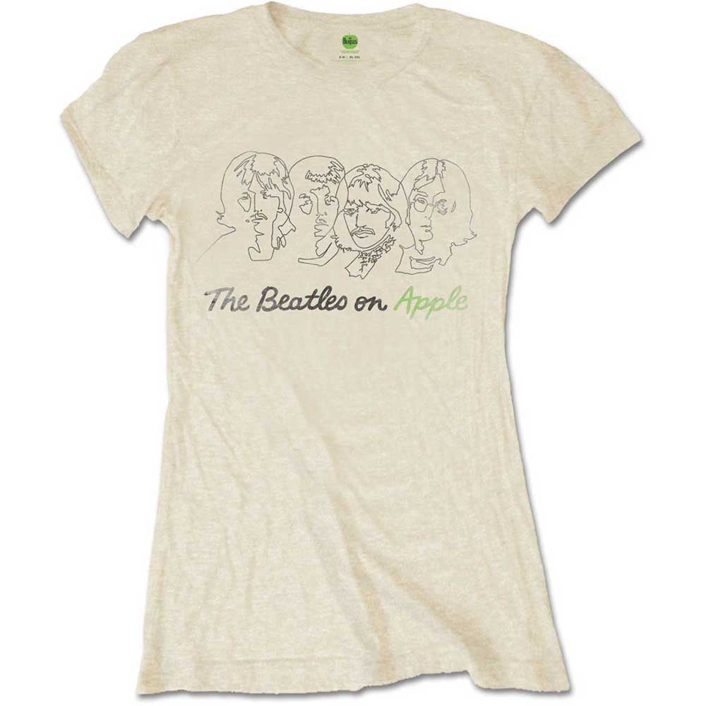 The Beatles Outline Faces on Apple [T-Shirt]
