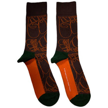 Rubber Soul Text Outlines Repeat [Socks]