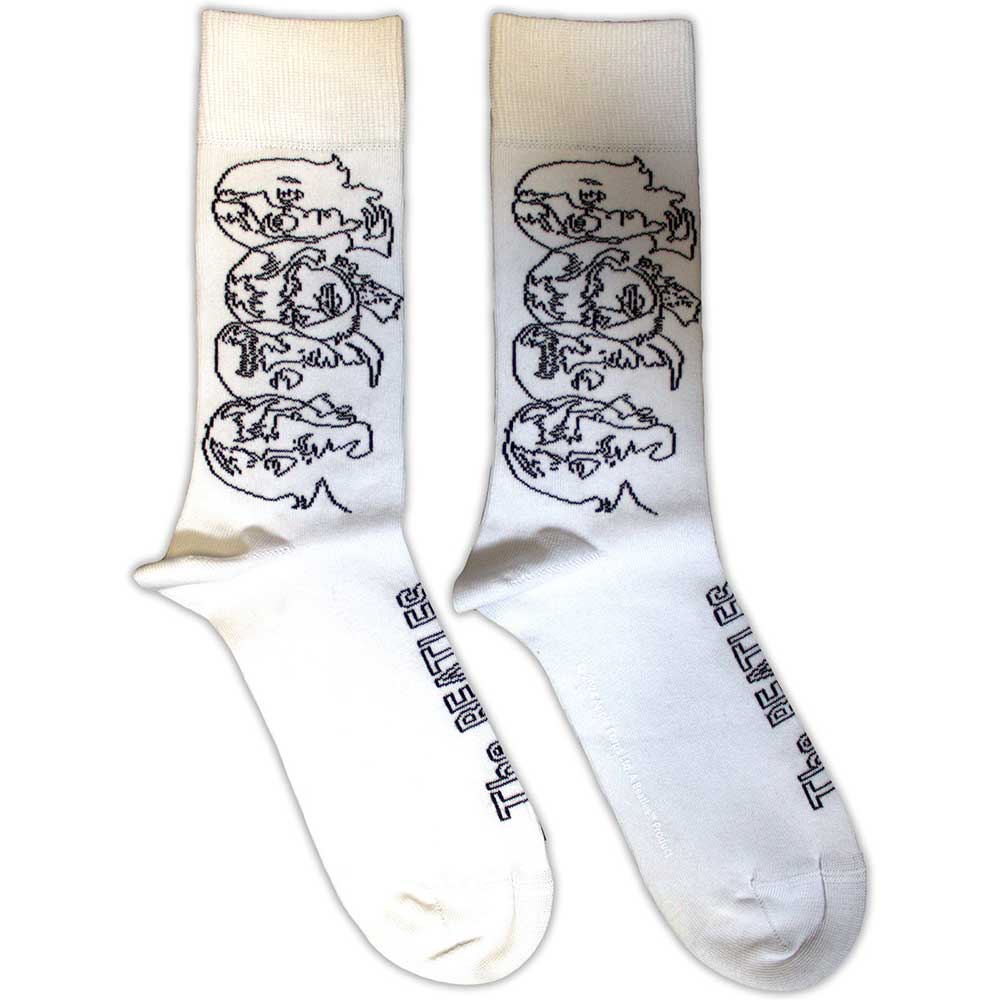 The Beatles White Album Faces Outlines [Socks]