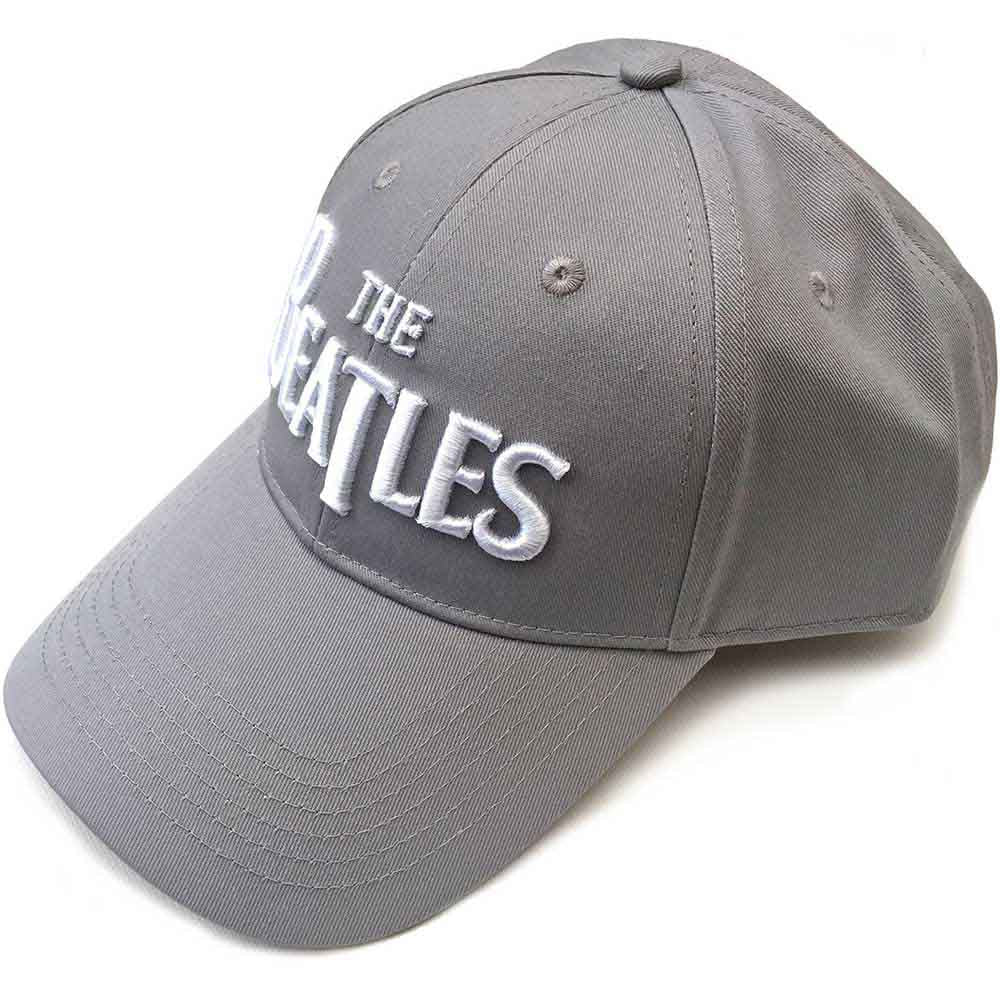 Los Beatles - Gorra con el logotipo de la camiseta en blanco