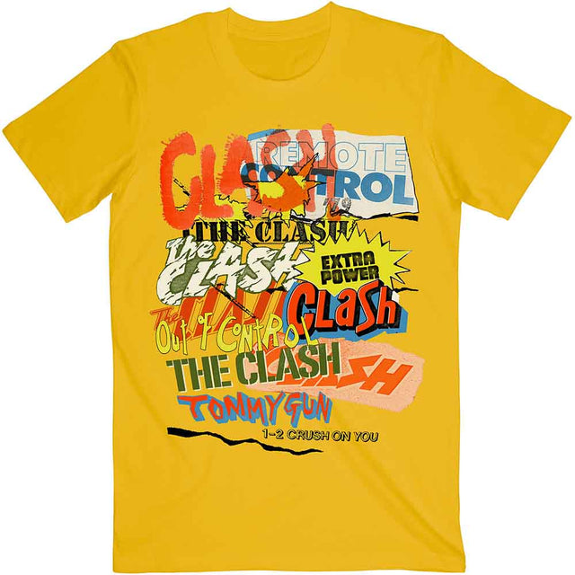 The Clash Singles Collage Text T-Shirt