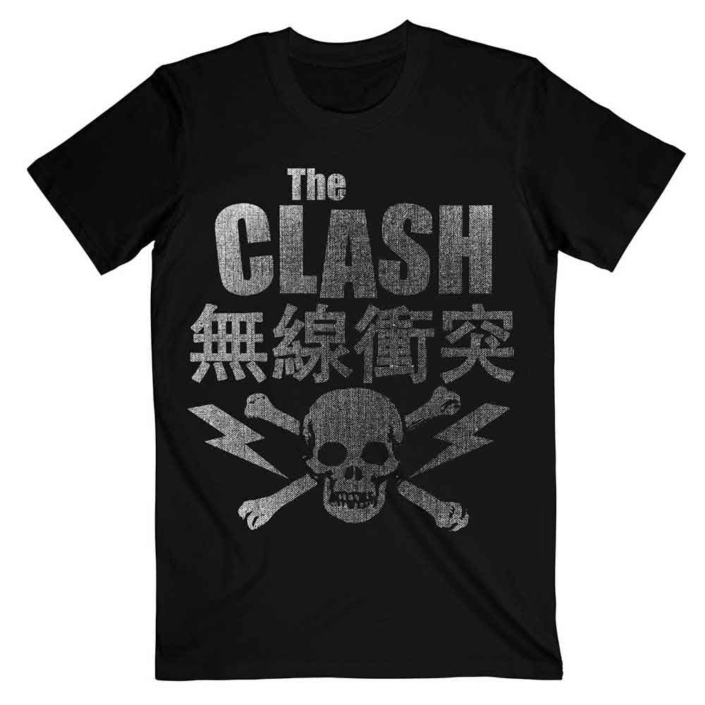 The Clash - Camiseta con calavera y huesos cruzados