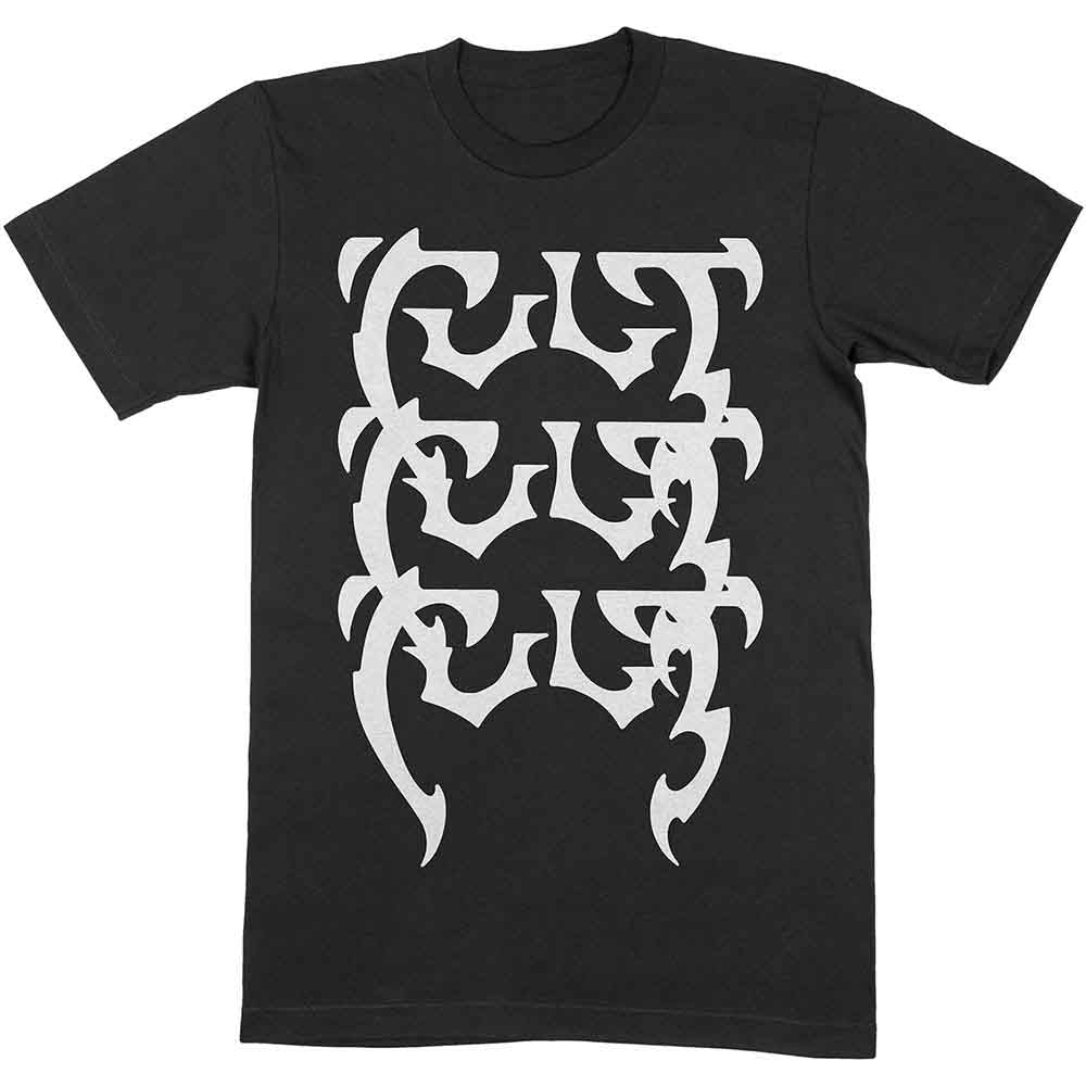 The Cult - Camiseta con el logotipo repetido