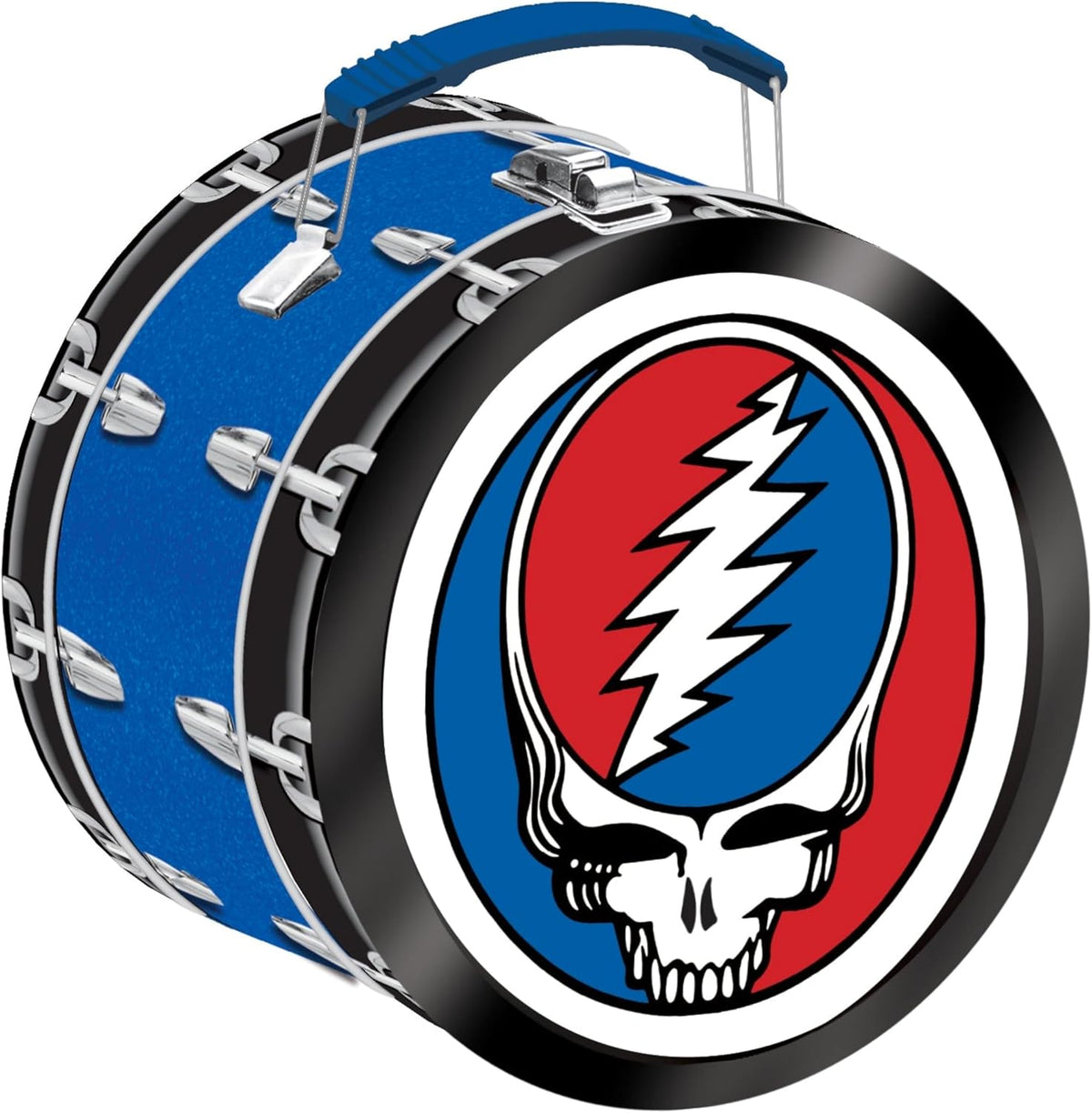 Grateful Dead Drum Shaped Tin Tote Lunch Box [Import] [Lunchbox]