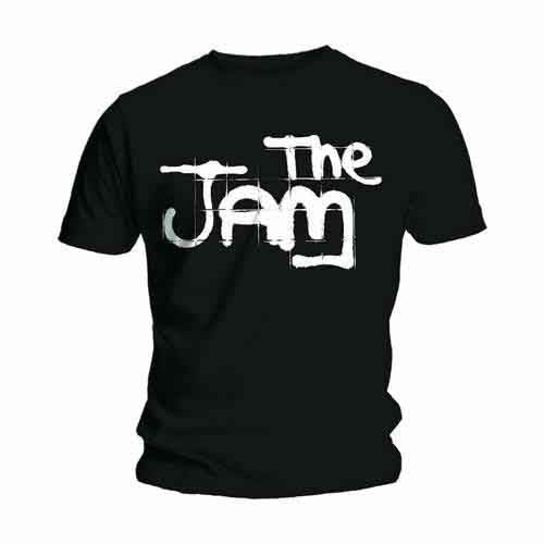 The Jam - Camiseta negra con el logotipo en aerosol