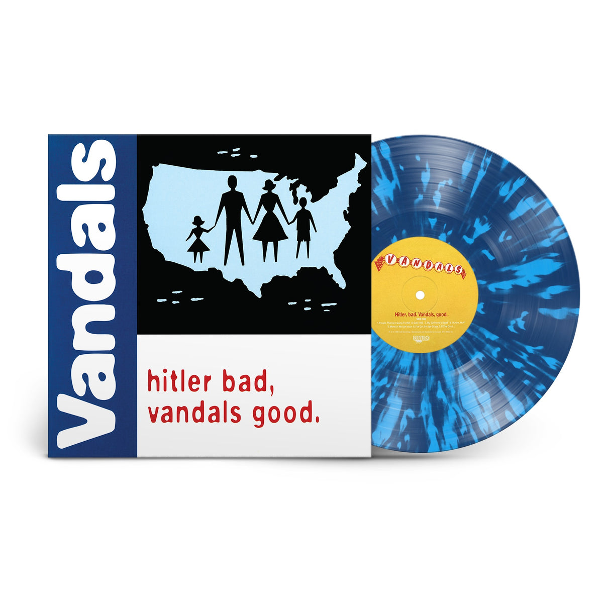 The Vandals Hitler Bad, Vandals Good. (25th Anniversary Edition) [White/Blue Splatter LP] Vinyl - Paladin Vinyl