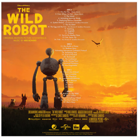 Kris Bowers - THE WILD ROBOT Original Motion Picture Soundtrack Music (2LP Clear Splatter) [Vinyl]