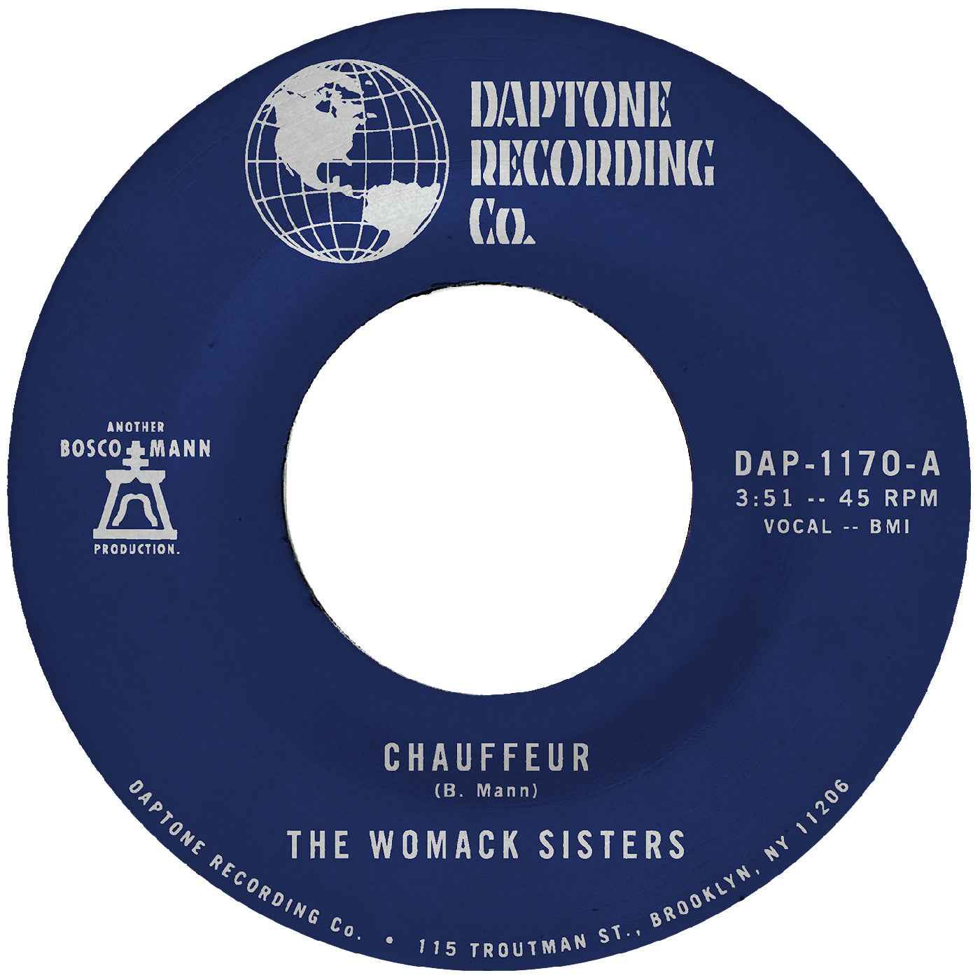 The Womack Sisters - Chauffeur B/W Instrumental [Vinyl]