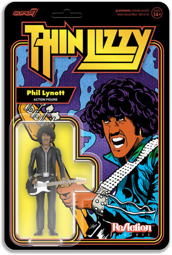 Thin Lizzy - Super7 - Thin Lizzy Reaction Figures - Phil Lynott (Black Leather) (Collectible, Figure, Action Figure) [Action Figure]