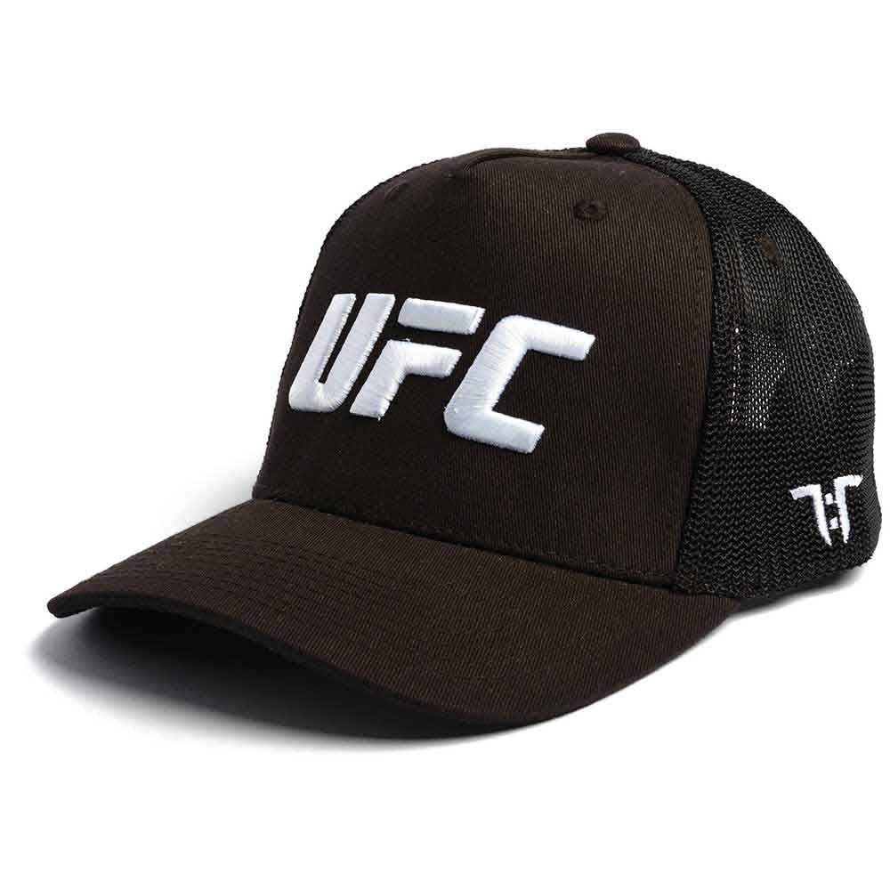 UFC White Logo Mesh [Hat] Black