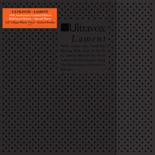 Ultravox - Lament: Edición limitada del 40.º aniversario (edición de lujo, vinilo de 140 gramos) (2 LP) [Vinilo]