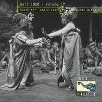Bali 1928, Vol. IV: Music for Temple Festivals and Death Rituals [CD]