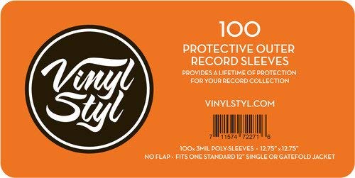 Vinyl Styl - 12.75" X 12.75" - 3 Mil Protective Outer Record Sleeve 100CT [Turntable Accessories]