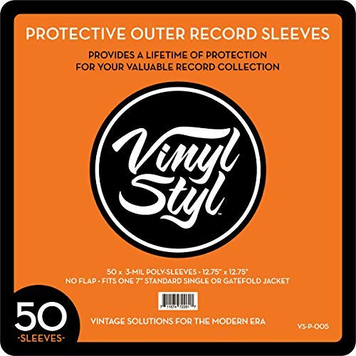 Vinyl Styl - 12.75" X 12.75" 3 Mil Protective Outer Record Sleeve 50CT [Turntable Accessories]