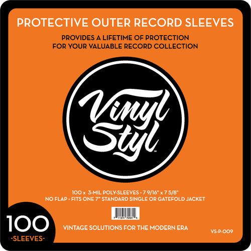 Vinyl Styl Vinyl Styl® 7 Inch Outer Record Sleeves Open Top 100 ct. [Slipmat]