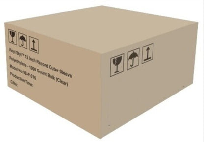 Vinyl Styl® 12 Inch Record Outer Sleeve Polyethylene - 1000 Count Bulk (Clear) (Large Item, Ships in Own Container) [Sleeves]