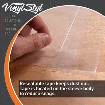 Vinyl Styl - Vinyl Styl®VS-P-012 12 Inch Outer Record Sleeves - Resealable Flap - 50 Count (Clear) [Record Sleeves]