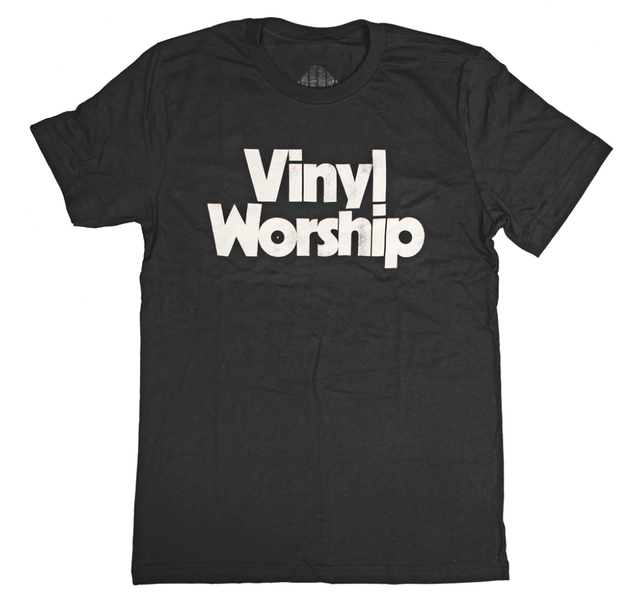 Waxwork Records Vinyl Worship Vintage - Black T-Shirt