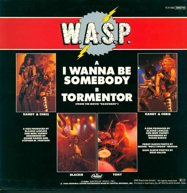 W.A.S.P. - I Wanna Be Somebody (Picture Disc Vinyl) [Vinyl]