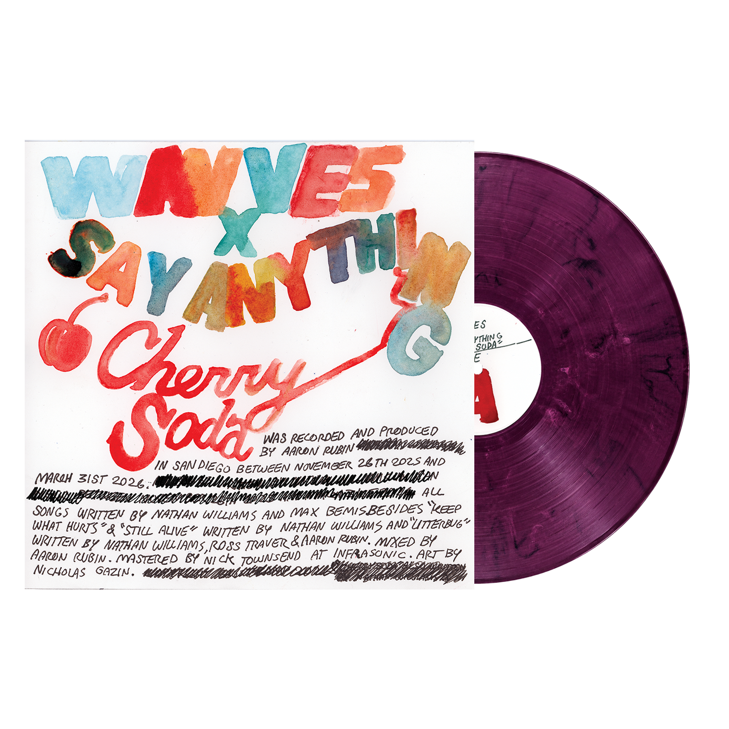 Wavves X Say Anything - Cherry Soda [Eco Purple-Pink LP] [Vinyl]