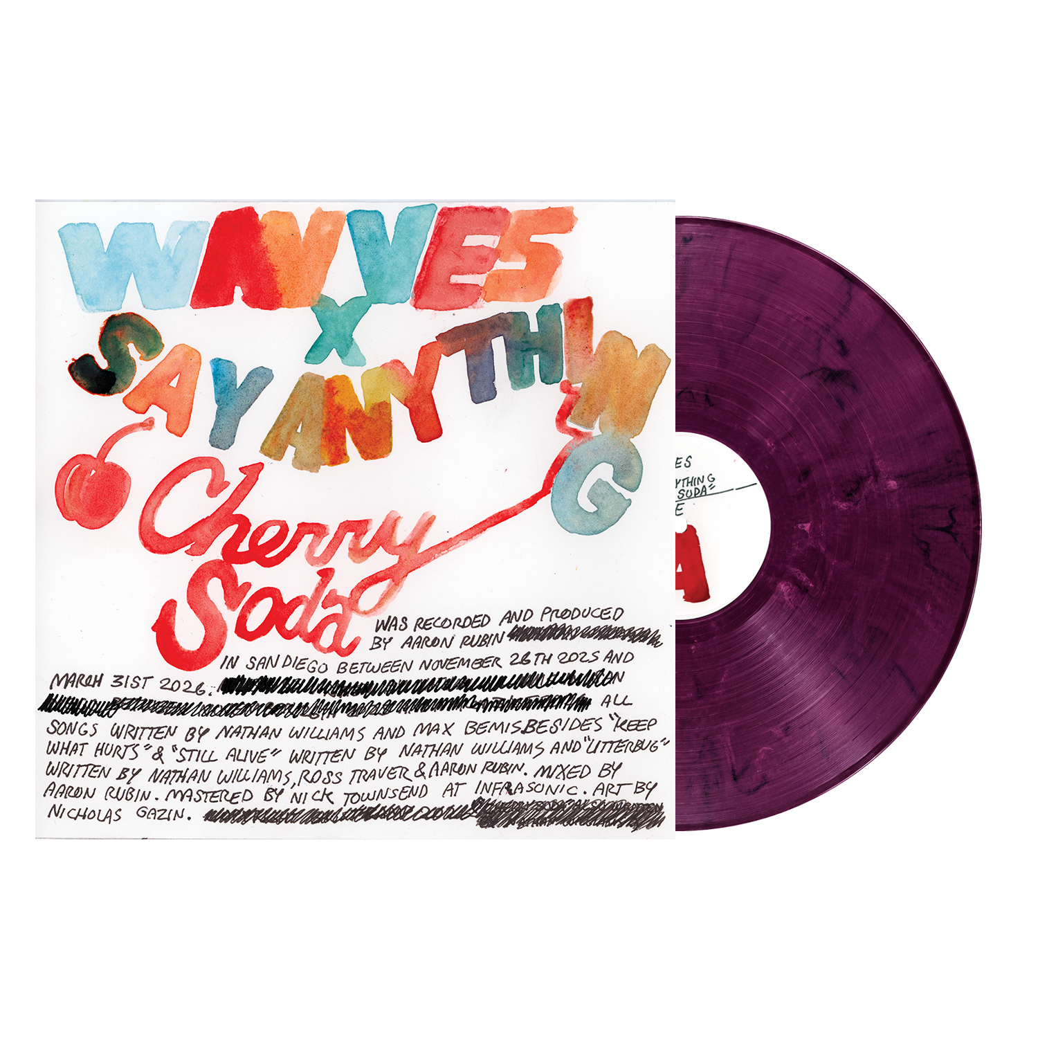 Wavves X Say Anything - Cherry Soda [Eco Purple-Pink LP] [Vinyl]