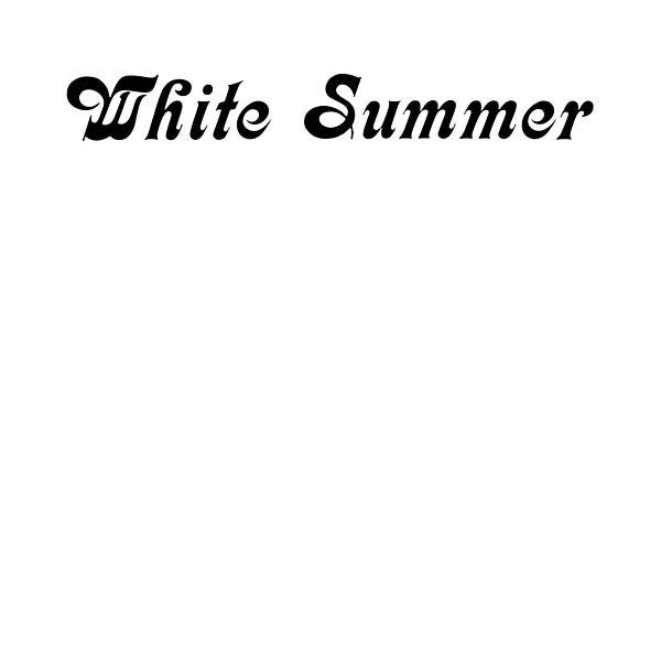 WHITE SUMMER - White Summer [CD]