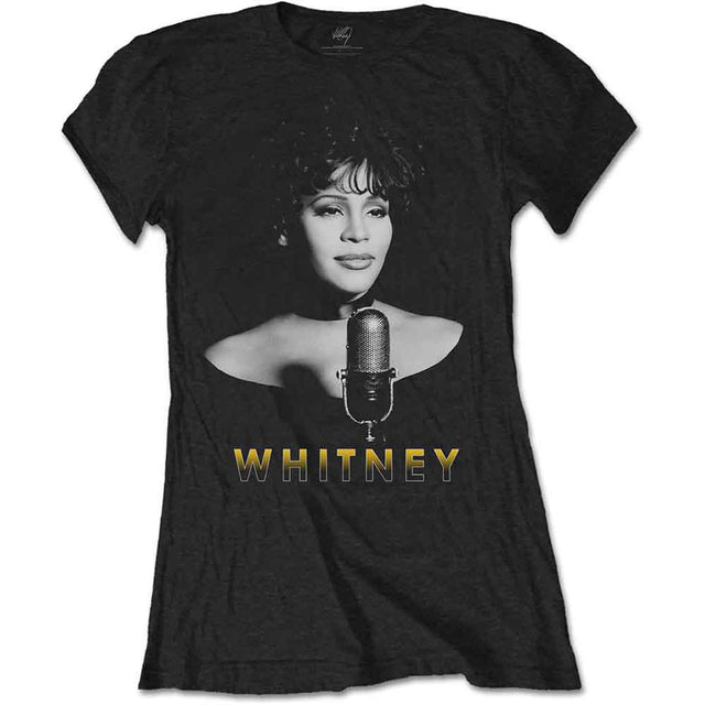 Whitney Houston Black & White Photo T-Shirt
