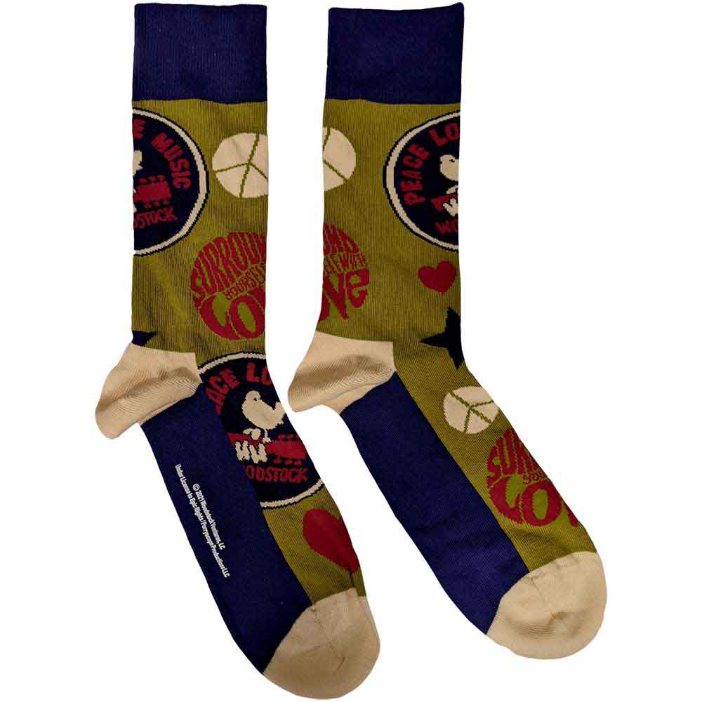 Woodstock - Peace - Love - Music [Socks]