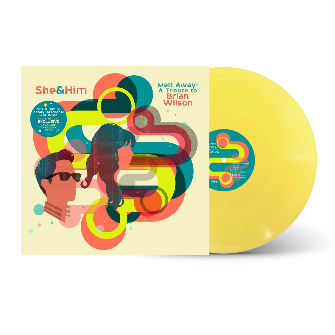 She & Him Melt Away: A Tribute To Brian Wilson (Limited Edition, Translucent Lemonade Colored Vinyl, Indie Exclusive) Vinyl - Paladin Vinyl