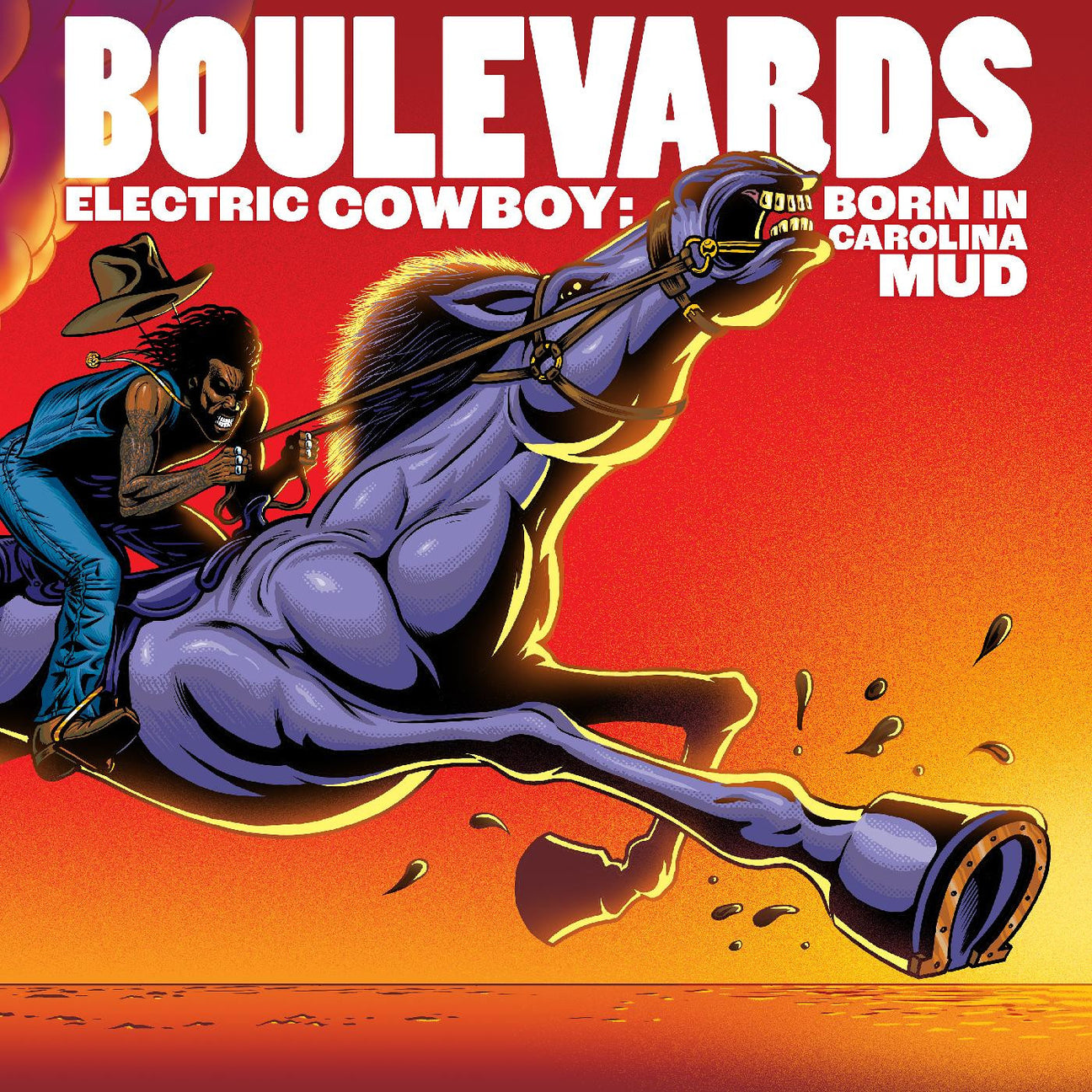 Boulevards Electric Cowboy: Born In Carolina Mud (IEX, Red/Black) Vinyl - Paladin Vinyl